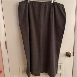 Long, straight knit skirt